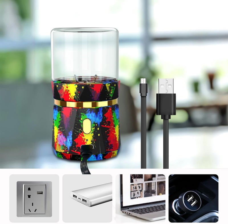 BKLFLY Mini Grinder Rechargeable Electric Crusher for Spice, Pepper and with 2PCS 50ml Glass Jars - Image 3